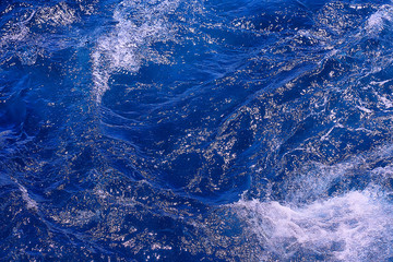 Fototapeta na wymiar sea water abstract background waves / blue background, nature wet ocean water with ripples