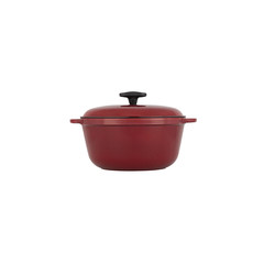 iron cast skillet on perfect white background