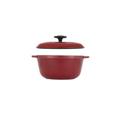 iron cast skillet on perfect white background