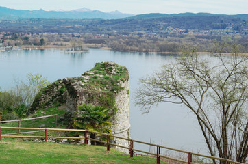 Arona, Italy - La Rocca ( ruins of old fortress )