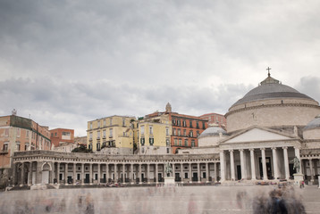 Fototapeta na wymiar Piazza del Plebiscito in naples italy