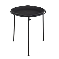 iron cast skillet on perfect white background