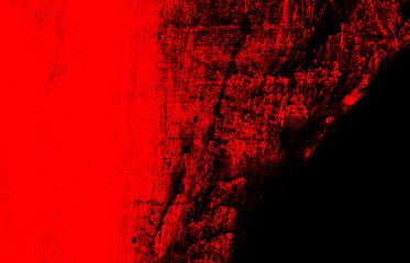 black and red hand painted brush grunge background texture - 301592254