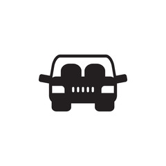 Automotive logo design with using car icon frontview