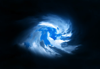 Blurred Whirlwind in the Clouds