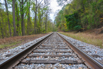 Rural railroad tracks