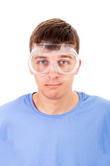 Man in a Safety Glasses
