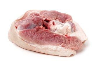 Raw pork isolated on White Background