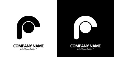 Initial letter F logo vector design template. Initial F minimalist logo template vector.