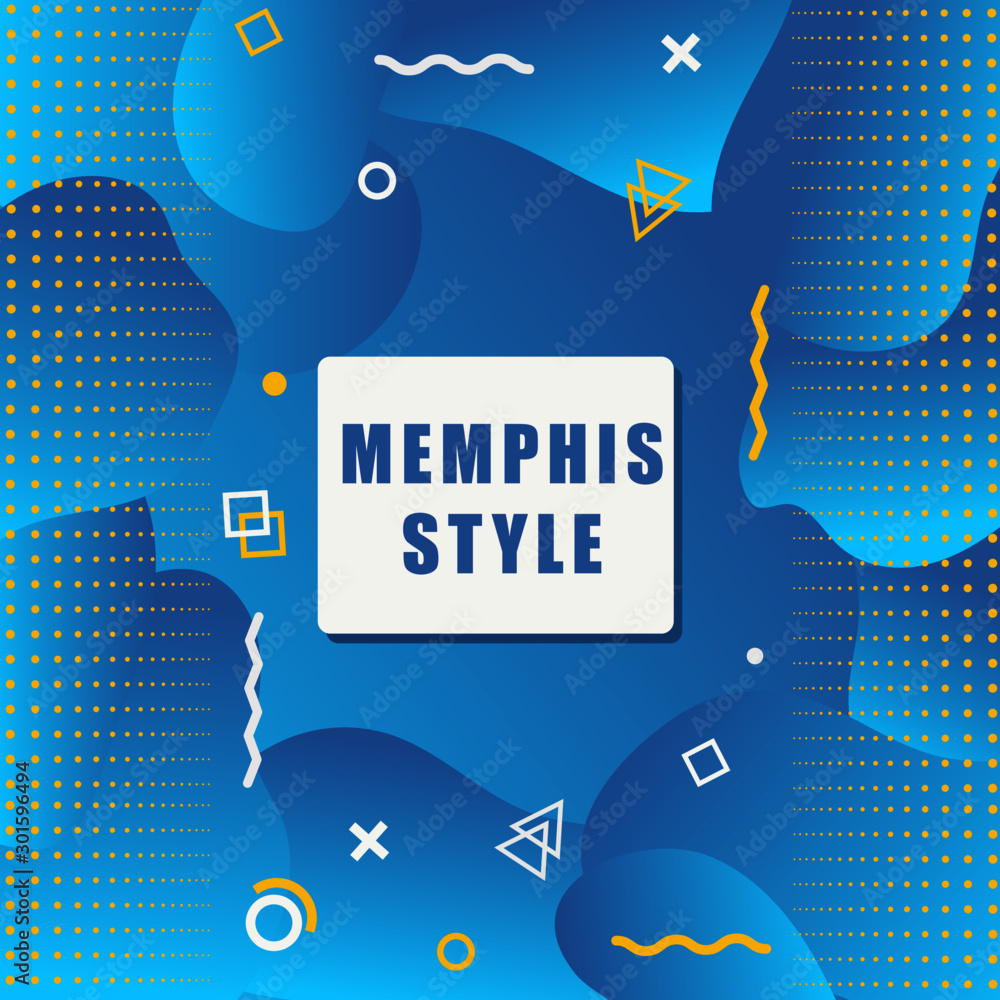 Aufkleber memphis style abstract background with simple geometric shapes.