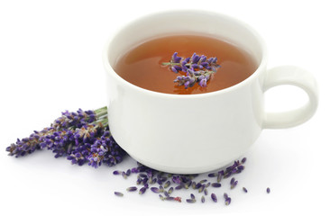 Lavender tea with flower
