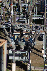 Electrical substation. Energy production, storage and transportation. Technologies.