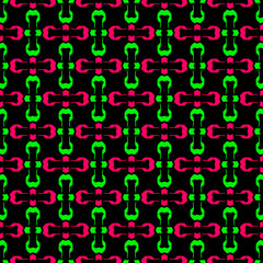 Seamless pattern with colorful geometric elements.
