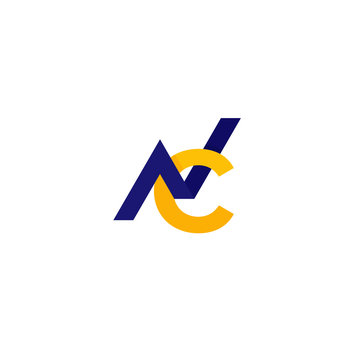 NC monogram vector logo on white