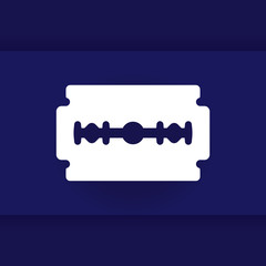 razor blade vector solid icon