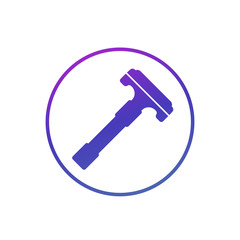 safety razor icon on white