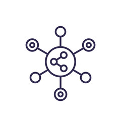 share icon, line style vector