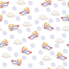 Pattern of Christmas angels