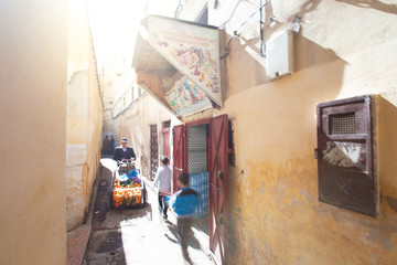 Fototapeta na wymiar Life in the Streets of Fez - Morocco