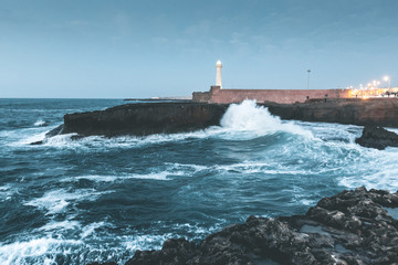 Lighthouse of Rabat in the Evening - Morocco