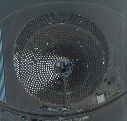 Aerial view of solar thermal power plant