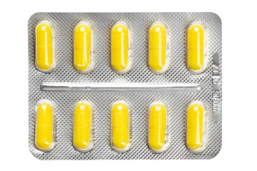 blister with pills isolated