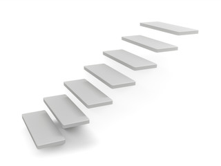 Staircase with steps in the air