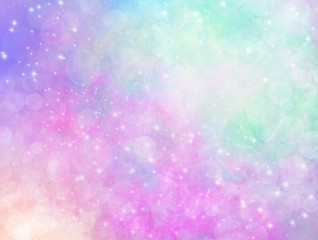 Magic glitter rainbow abstract background. Paint like sparkle unicorn for holiday party ombre style