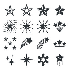 Star icons vector.