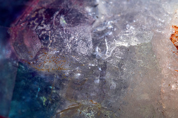 Aqua Blue Quartz Crystal Stone Close Up