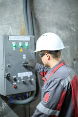  Engineer at the control panel