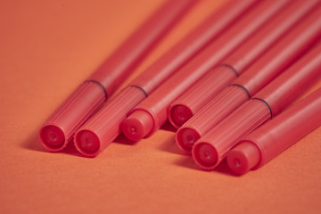 Red pens show the word work, job