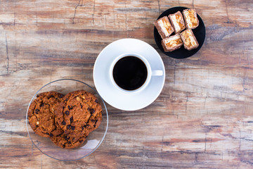 Coffee and sweetness.