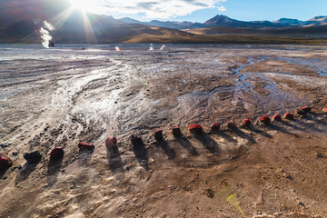 Fototapeta na wymiar Geyser del Tatio, Atacama Desert, Chile