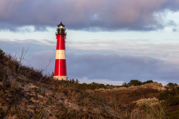 Leuchtturm Hörnum in der Dämmerung