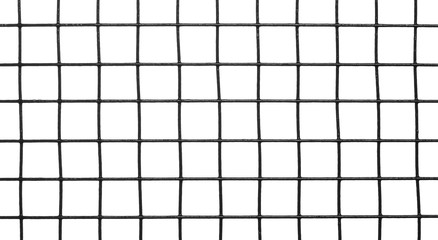Black mesh texture isolated on white background, clipping path