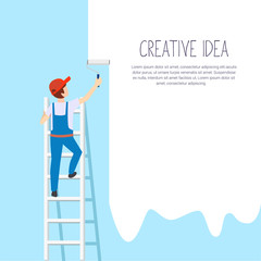 Creative ideas, confidence, courage, risk and motivation concept. Flat design, vector illustration. © Lepusinensis