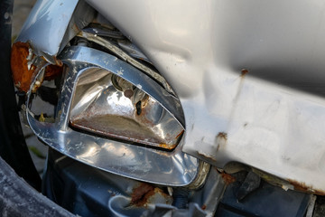 A little plastic remained from the headlamp