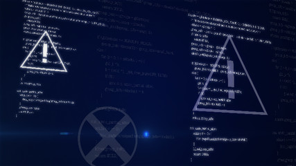 blue abstract digital alert background