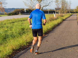 senior man exercise running