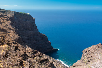 view from the top of the west coast la palma island