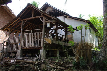 Traditional village on the Java island in Indonesia
