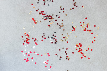 Heart  confetti, valentine's day concept