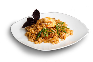 Food on a white background