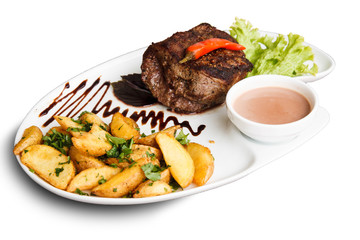 Food on a white background