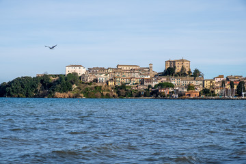 Fototapeta na wymiar Capodimonte landscape and views, to Bolsena lake, Lazio, Italy