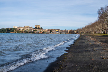 Capodimonte landscape and views, to Bolsena lake, Lazio, Italy