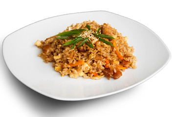 Food on a white background