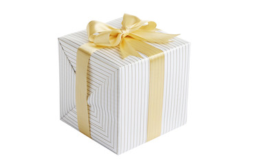 stylish christmas gift box isolated on white background