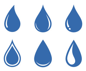 Water drop in flat style. Vector
